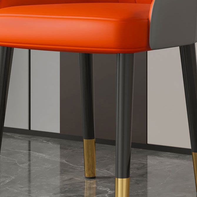 Faux Leather Dining Chair Parsons Home Dining Arm Side Chair