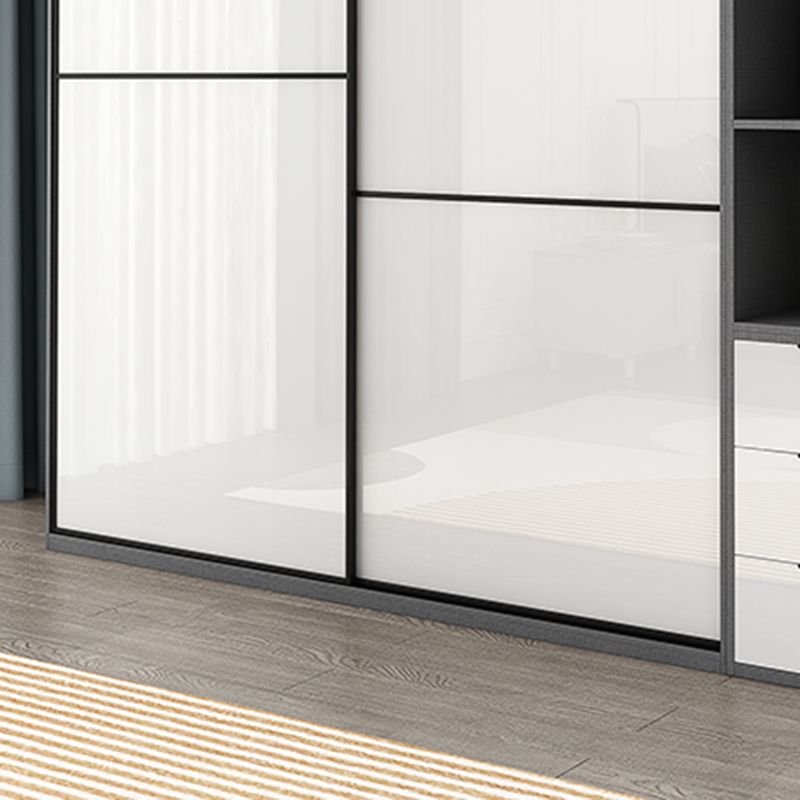 Modern Style Wardrobe White Color Wooden Wardrobe Closet for Home