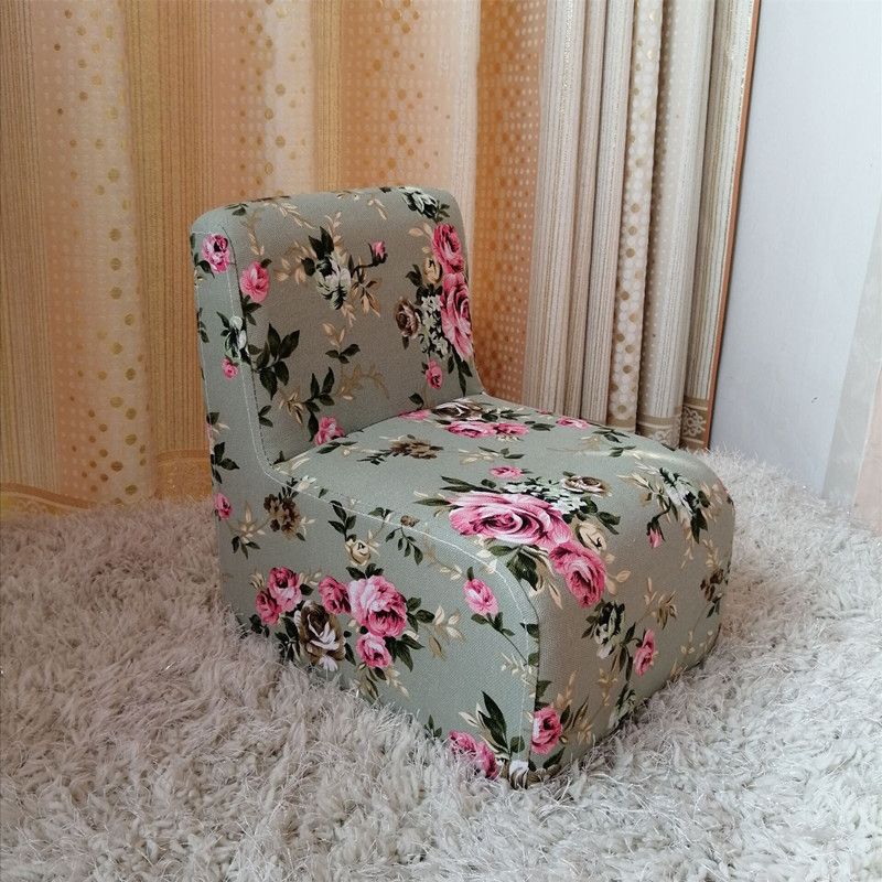 PU Armless Chair10.2"L x12.2"W x 13.7"H Solid Wood Frame Chair for Living Room