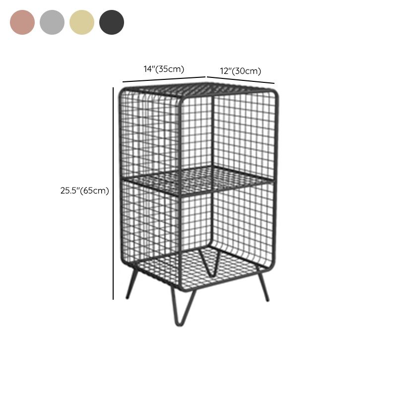 Glam Closed Back Bookcase Metal Standard Bookshelf with Shelves