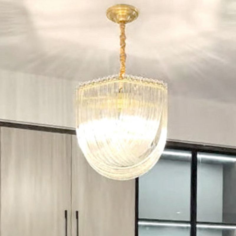 Moderne stijl kroonluchter koperen minimalisme hangend licht met kristal voor woonkamer