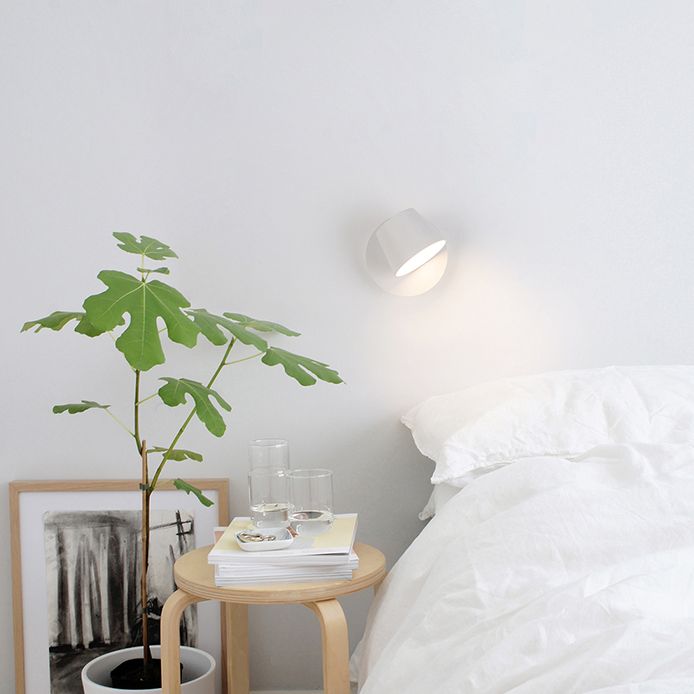 350 ° roteerbare cilindrische LED -wandlamp eigentijds minimalisme Bedide LED leeslampje met onafhankelijke schakelaarontwerp