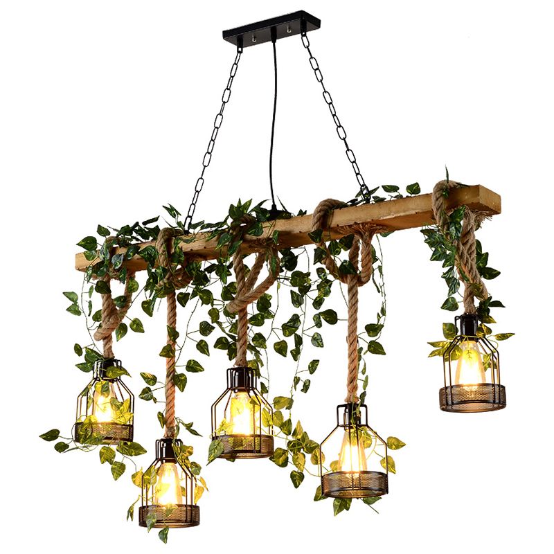 INDUSTRIAL BIRD CAGE ISOLA LIMINE ALIMENTAZIONE ROPE ISOLA LAMONO LAMONO IN BEIGE