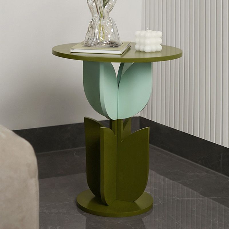 Round/free Shape Square Block Base Glass/solid Wood Table Modern Style Coffee Table