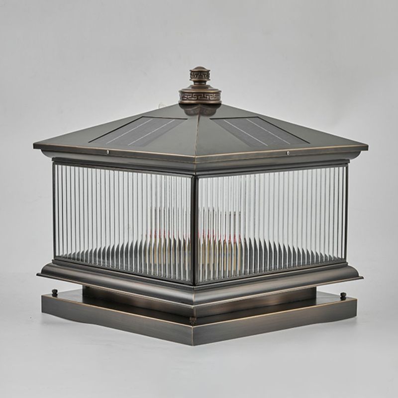 Modern LED Pillar Lamp Simple Solar Lighting Fixture for Garden
