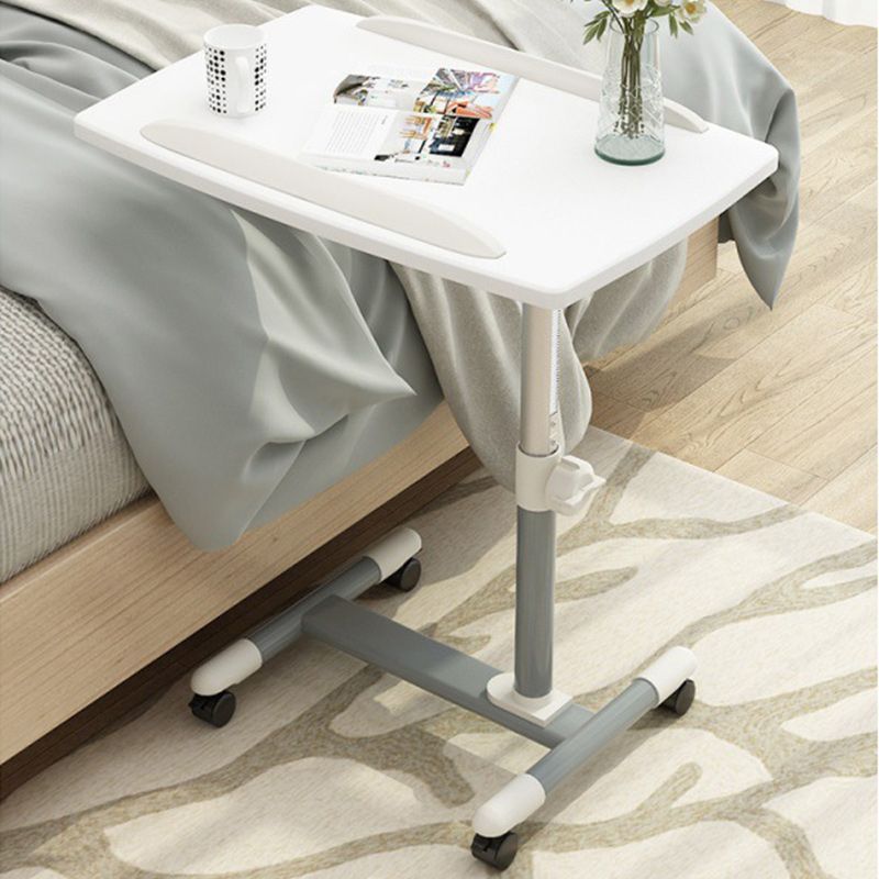 Curved Manufactured Wood Writing Desk Adjustable Desk with Caster Wheels,23.6"L x 15.7"W