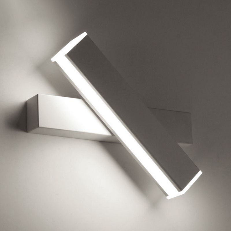 Minimalismo moderno Rectangle Sombra Media Medida de pared Metal 1 Luz de luz Luz de luz de luz