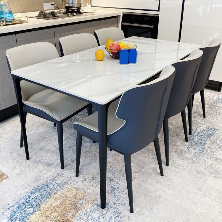 Rectangle Home Fixed Table Industrial Sintered Stone Dining Table