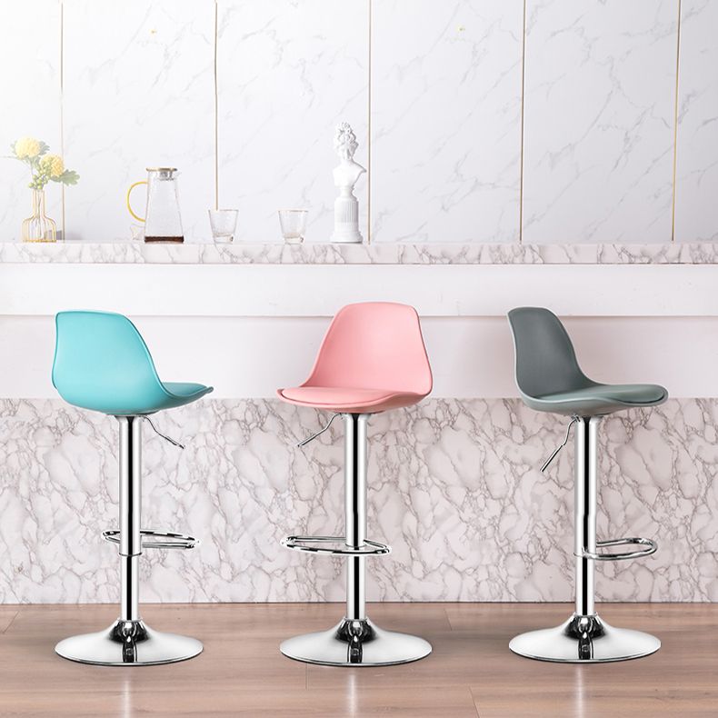 Contemporary Style Liftable Bar Stool Bucket Counter Bar Stool with Metal Legs