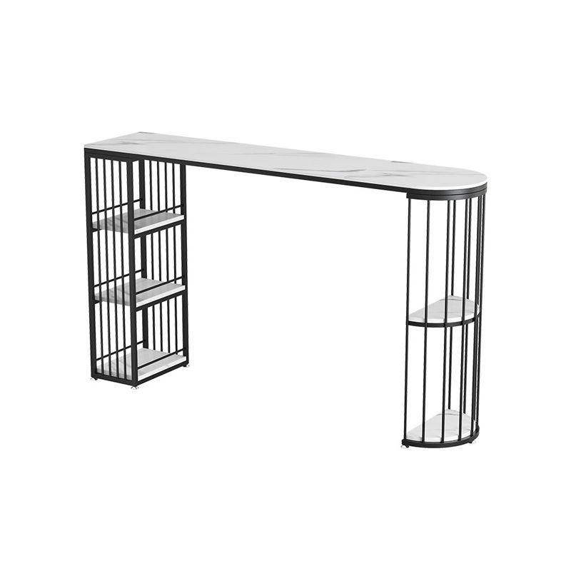 White Stone Bar Table Set 1/2/3 Pcs Free Form Bar Table with Armless Bar Stools