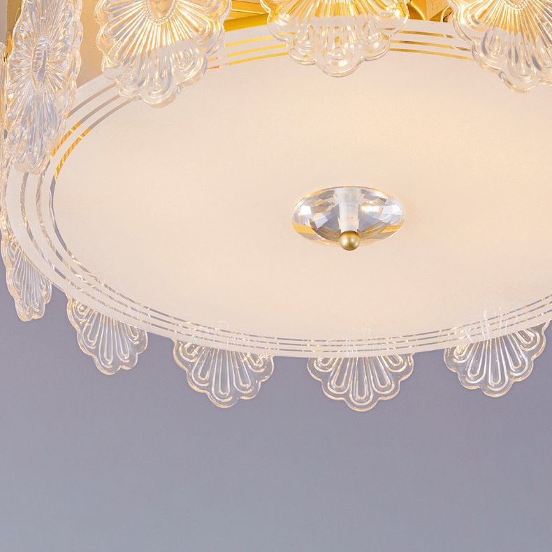Nordic Creative Ceiling Light Golden Flush Mount Light Fixture for Bedroom