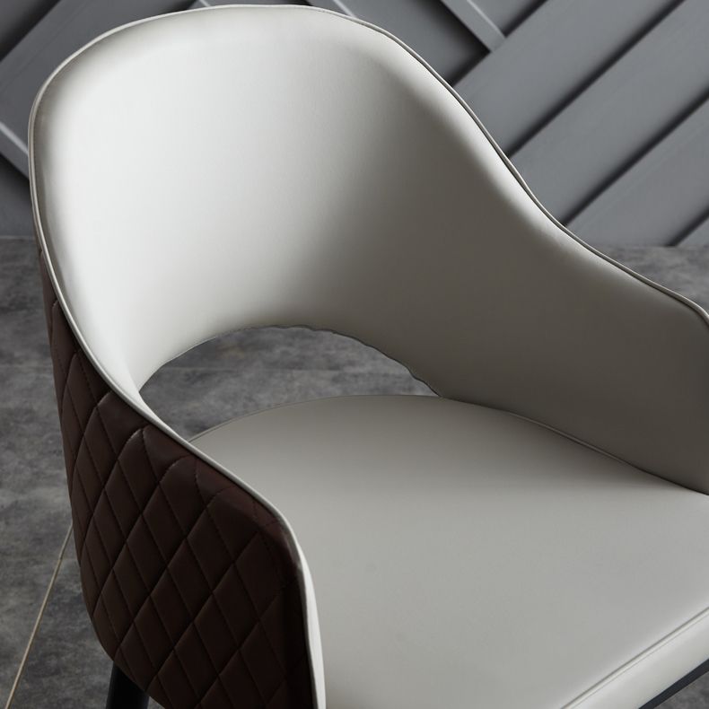 Industrial Dining Room Side Chairs Kitchen Open Back Chair with Arm