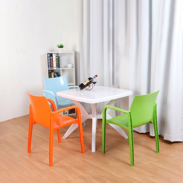 Sillas de comedor de cocina estilo moderno Sillones de comedor apilables (juego de 4)