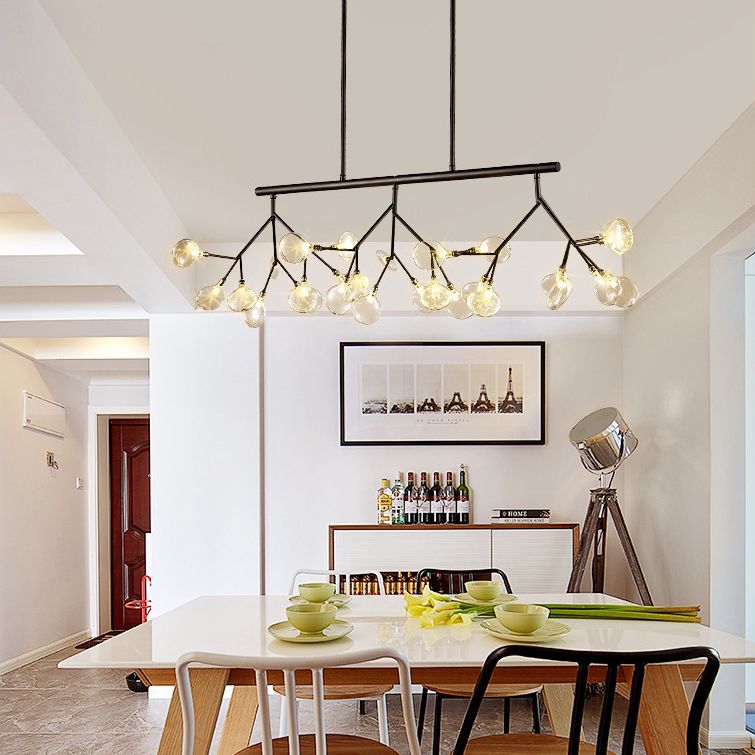 Candelera de acrílico acrílico ligero de techo de techo de aerosol moderno