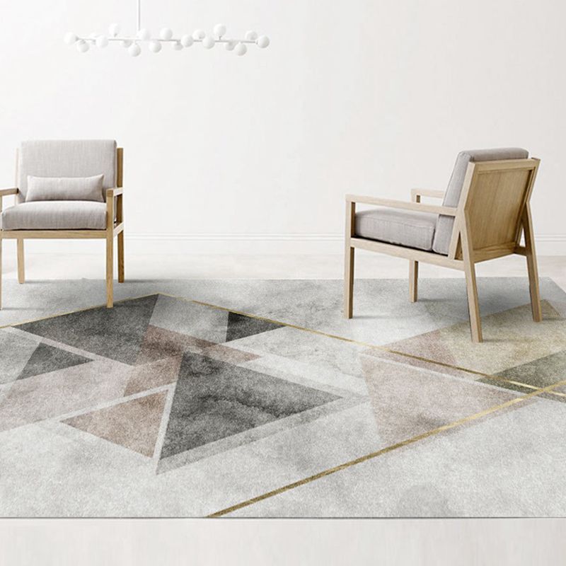 Modern Indoor Rug Abstract Printing Rug Non-Slip Backing Carpet for Living Room