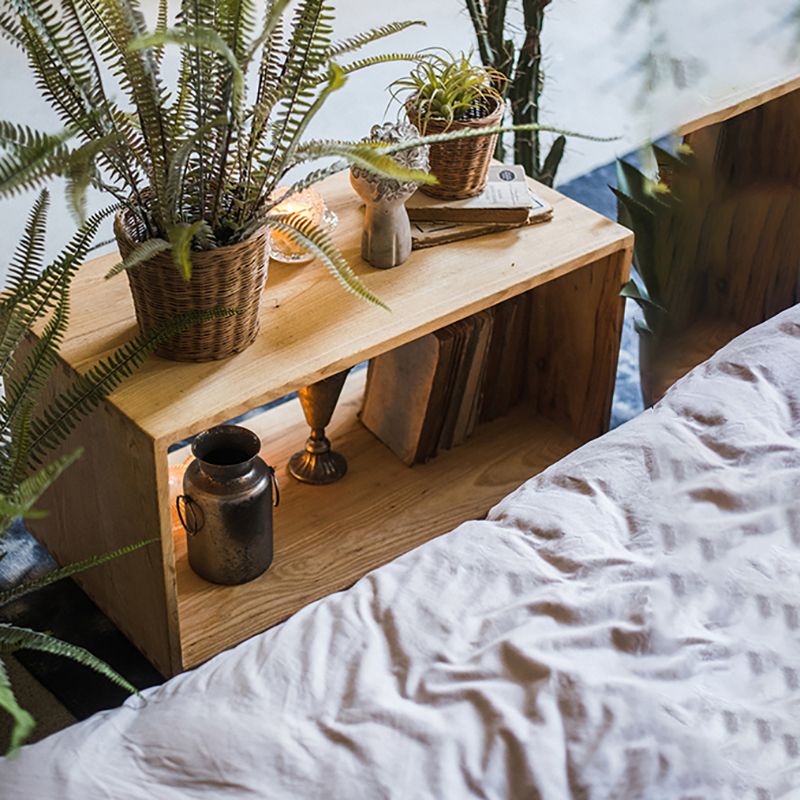 Modern Style Open Back Bookshelf Solid Wood Bookcase for Office