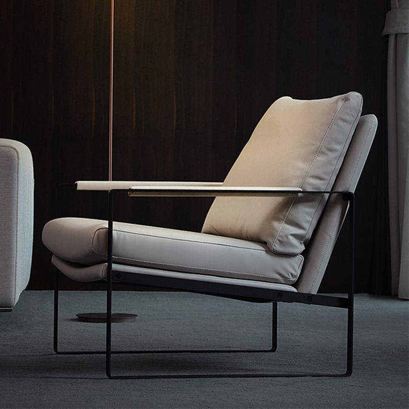 Faux Leather Arm Chair 28.74" L x 31.88" W x 29.13" H Accent Armchair for Living Room