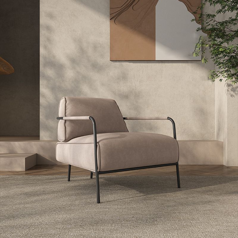 Cushion Back Vanity Armchair Basic Four Leg Chair with Cushion