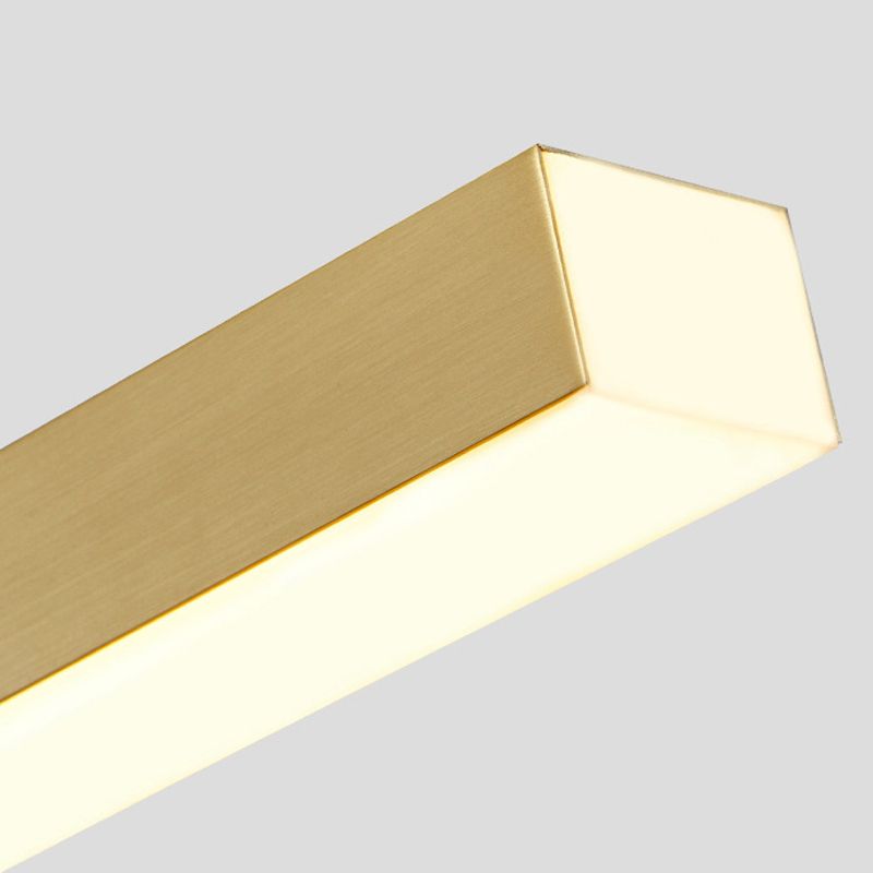 1 Light Modern Style LED Island Light Minimalism Linear Hanging Lighting Fixture