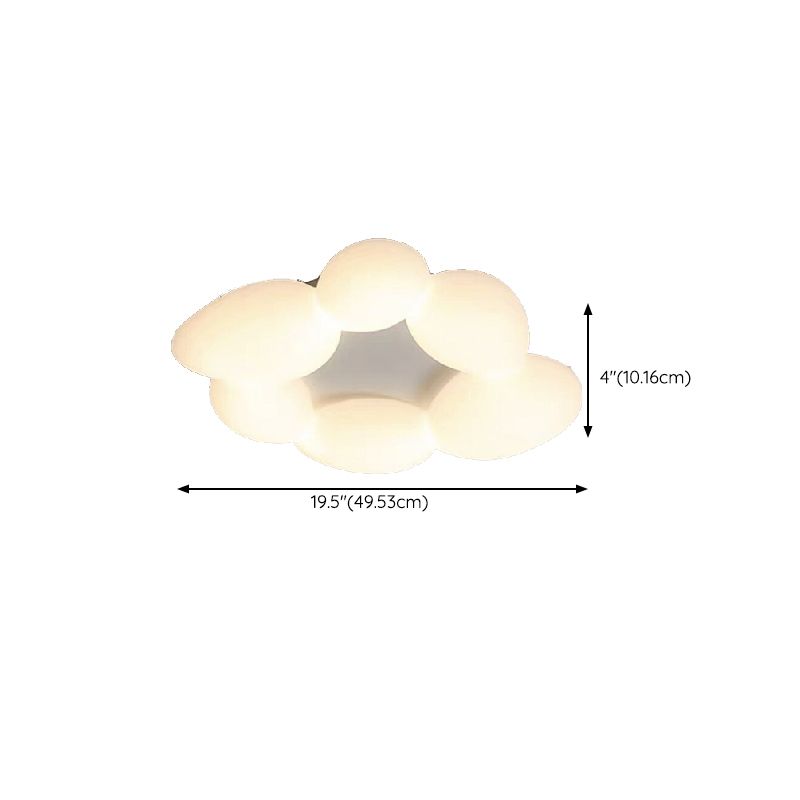 Nordic Flush Mount Plastic LED Ceiling Light Fixture for Bedroom