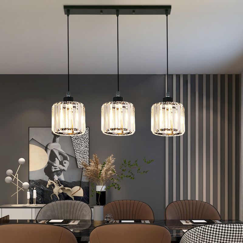 Geometria a forma di cristallo luci soffitto appeso moderno 3 luci a sospensione leggera