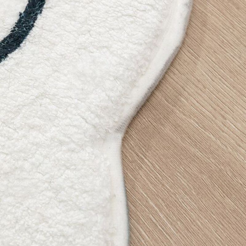 Pink Modern Rug Polyester Flower Rug Stain Resistant Rug for Drawing Room