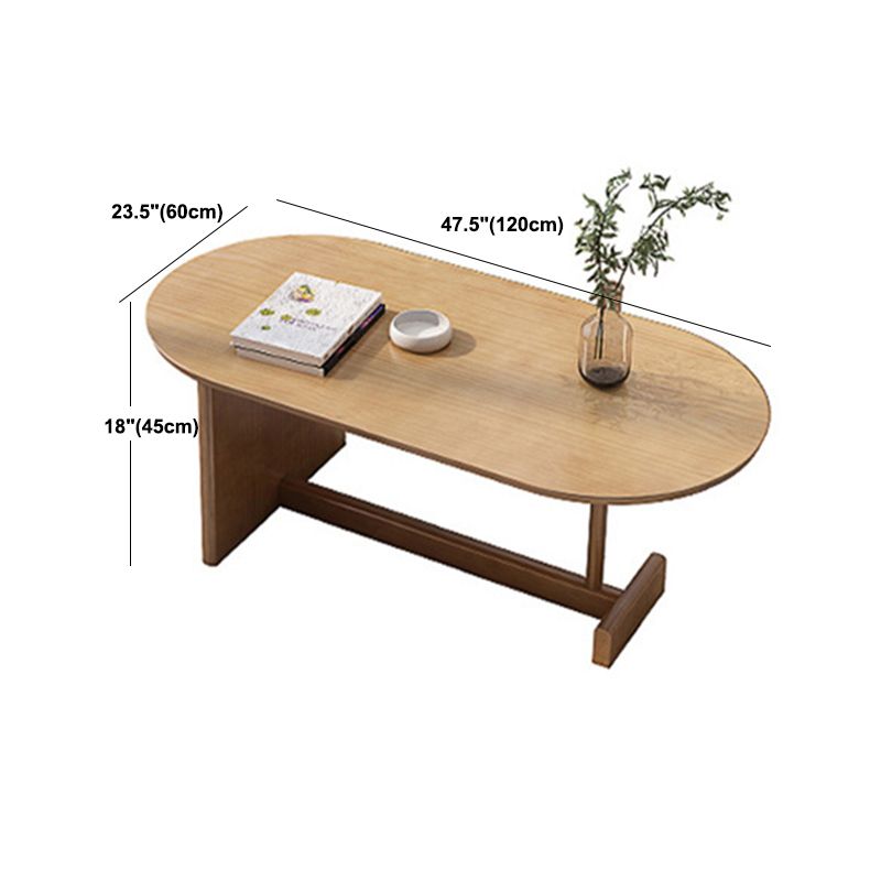 Brone Solid Wood Coffee Table Living Room Trestle Coffee Table