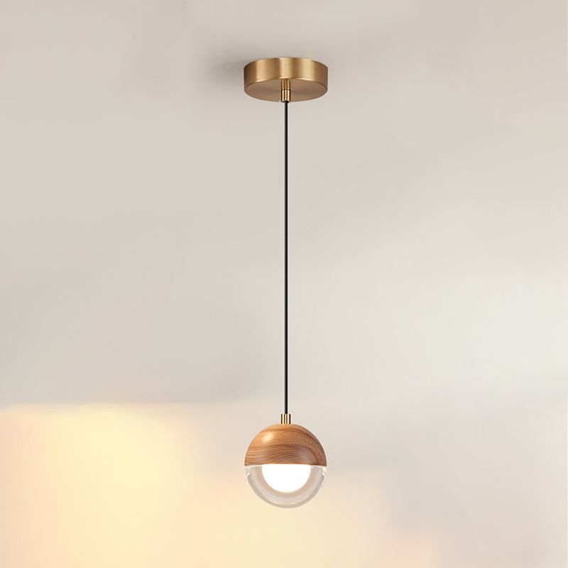 Dining Room Wood Hanging Ceiling Light Modern Ceiling Pendant Light with 1 Light