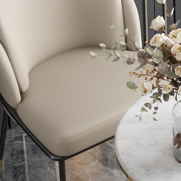 Modern Style Marble Dining Set Round 1/2/3/4/5 Pieces Dining Set for Home Use