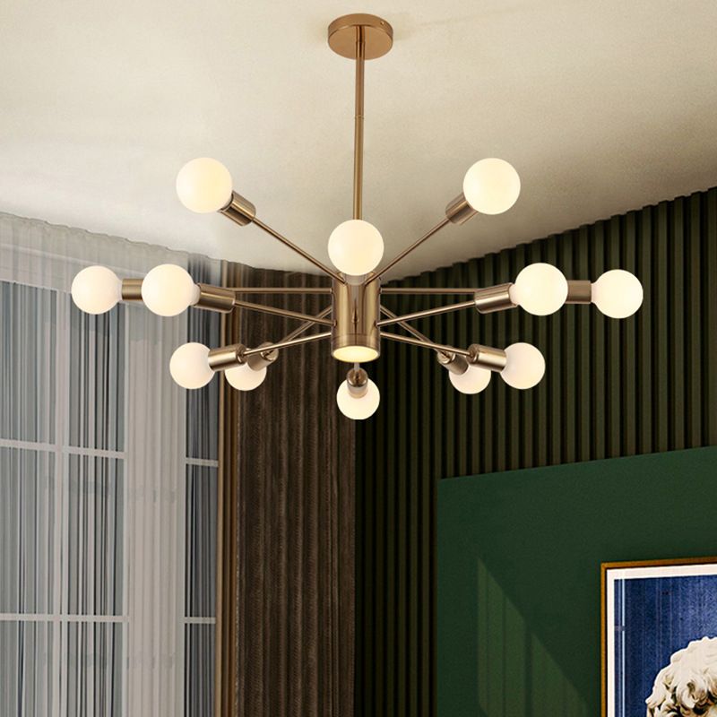 Lumo elettroplato di illuminazione in stile nordico oro con seppietti a LED Multi-Lights Apparecchiatura della sala da pranzo