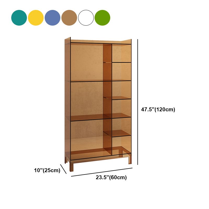Libreria standard acrilica scandinava, libreria chiusa, 23,6 "L x 9,84" W x 47.2 "H