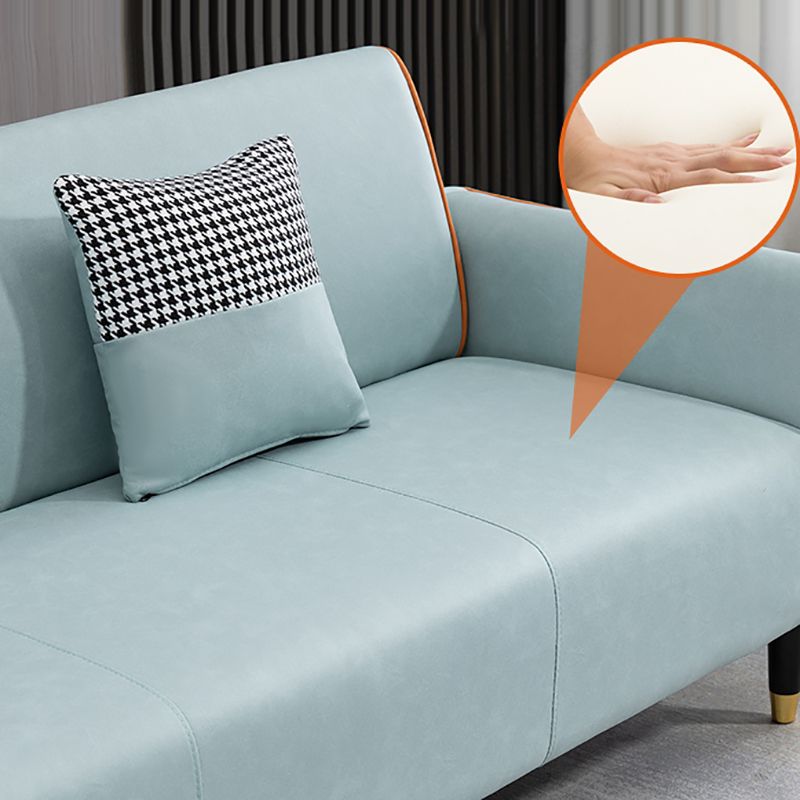 Pillows Included Standard Sofa Stain Resistant Settee with Leg