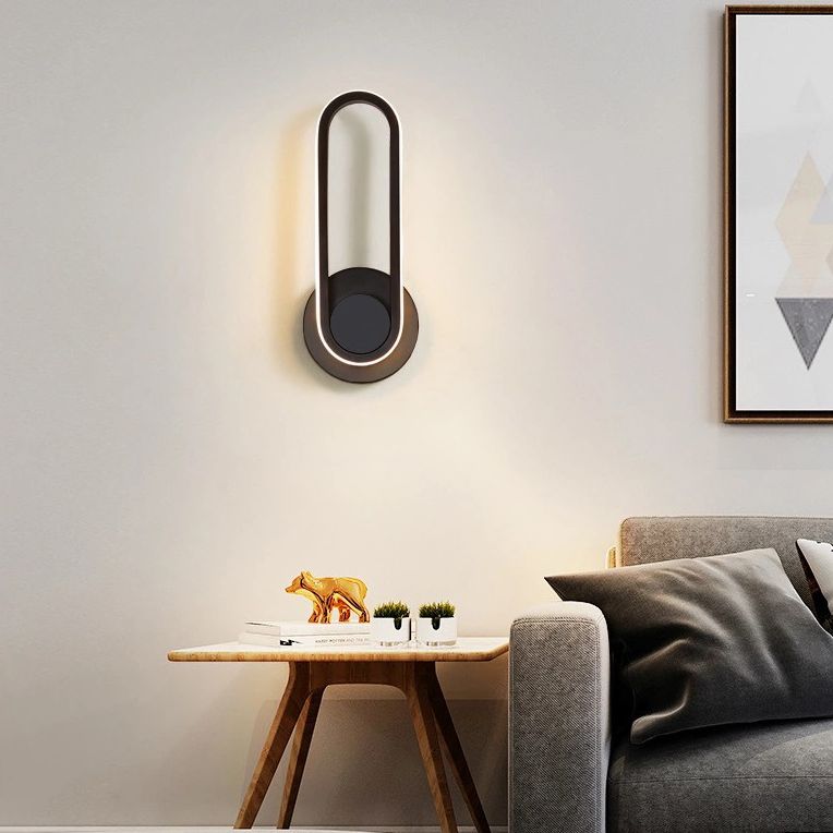Apparecchi per illuminazione a parete in metallo Ellisse moderno lampada montata a parete per camera da letto