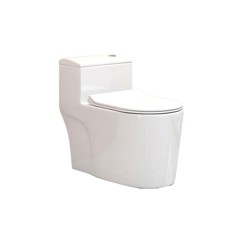 Modern Floor Mounted Toilet White Slow Close Seat Included Toilet Bowl for Washroom
