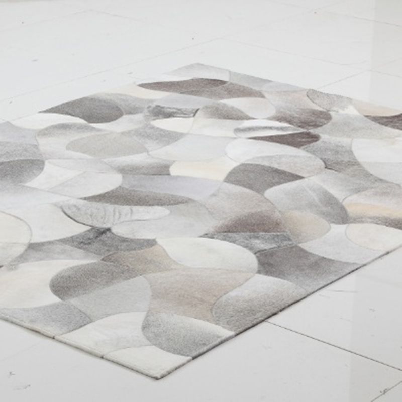 Glam Home Decoration Rug Multi Color Geo Patterned Area Carpet Cowhide Pet Friendly Stain-Resistant Rug