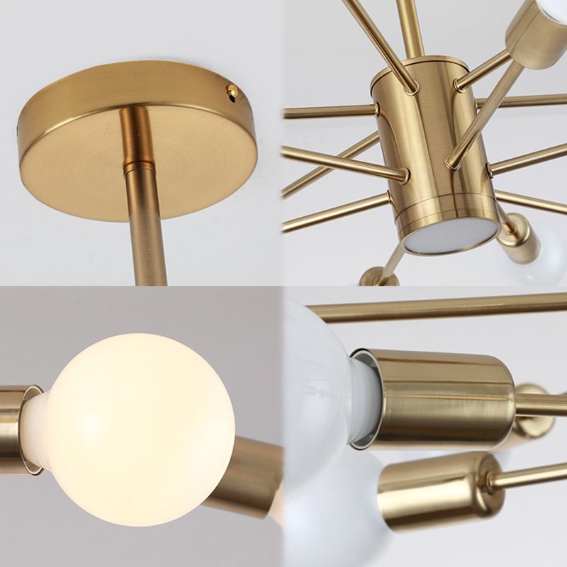 Lumo elettroplato di illuminazione in stile nordico oro con seppietti a LED Multi-Lights Apparecchiatura della sala da pranzo