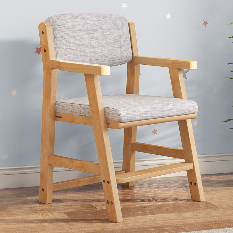 Contemporary Style Dining Chairs Dining Arm Side Chairs with Wooden Legs