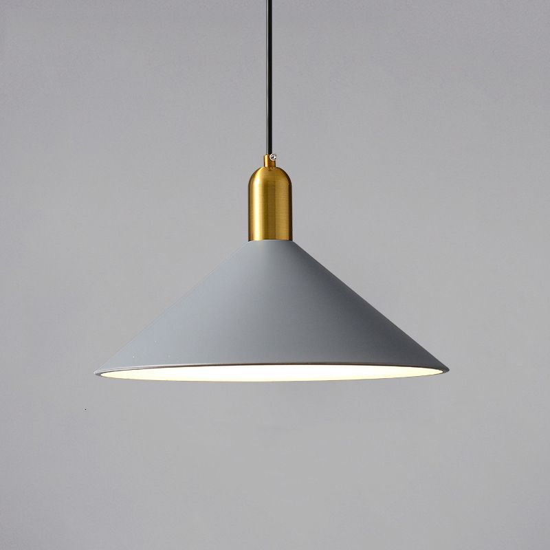 Postmodern Metal Hanging Light Pendant Light Conical Shape Hanging Light for Kitchen