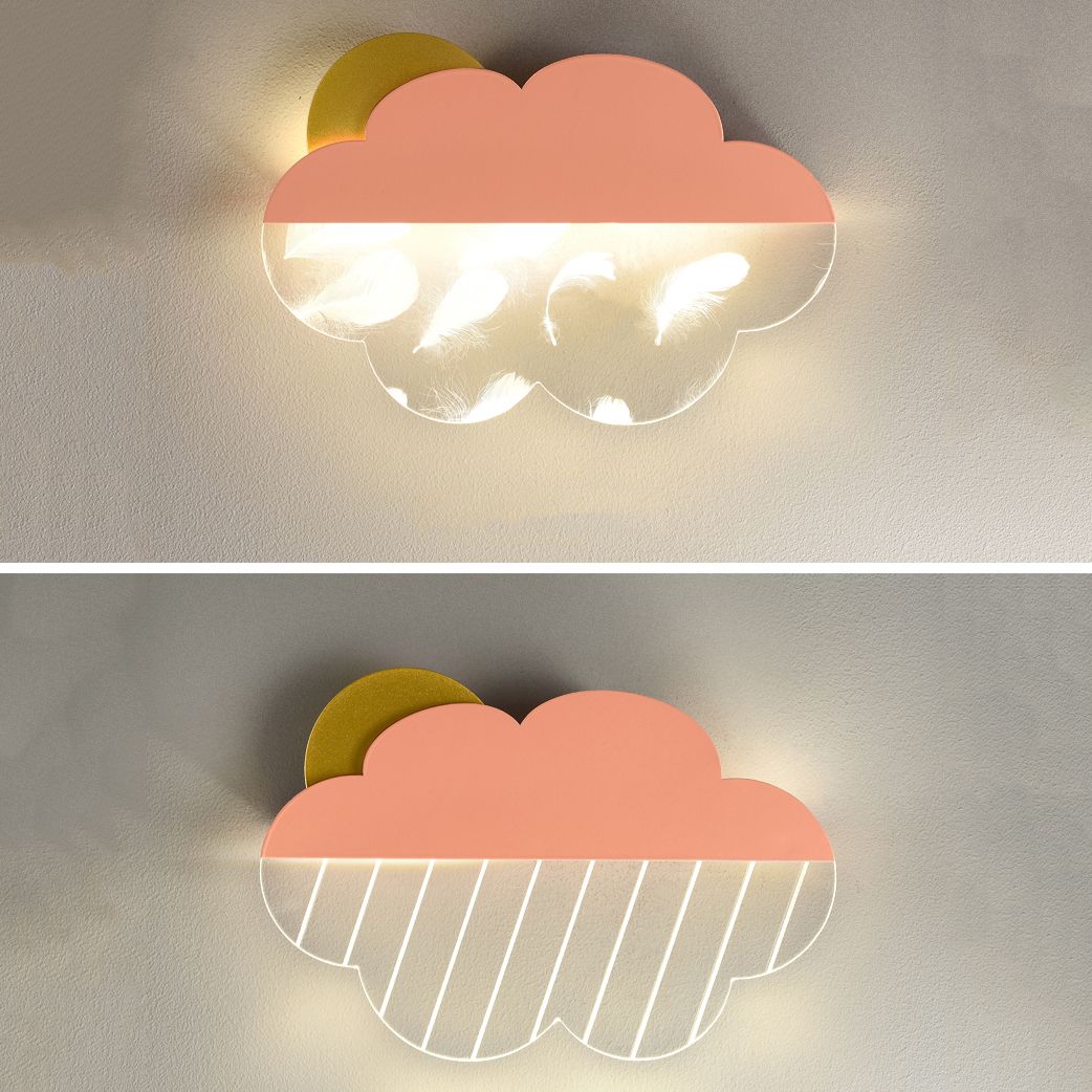 Metal Cloud Wall Lighting Fixtures Modern Style 1 Light Wall Lamps