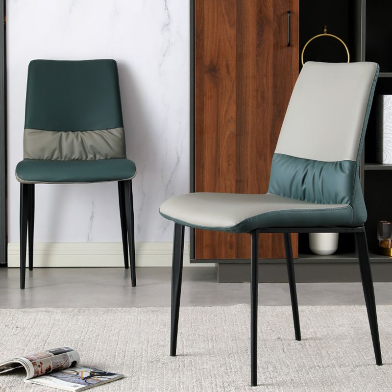 Nordic Armrest Backrest Cushion Chair with Metal Legs for Dining Room