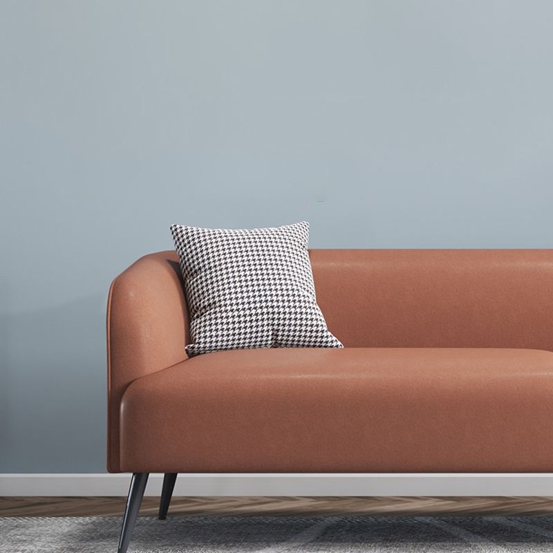 3-Seater 26.8-Inch D Sofa Tuxedo Arm Faux Leather Standard Sofa