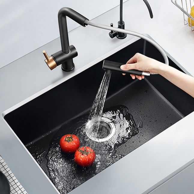 Stainless Steel Undermount Kitchen Sink Overflow Hole Design Kitchen Sink with Faucet