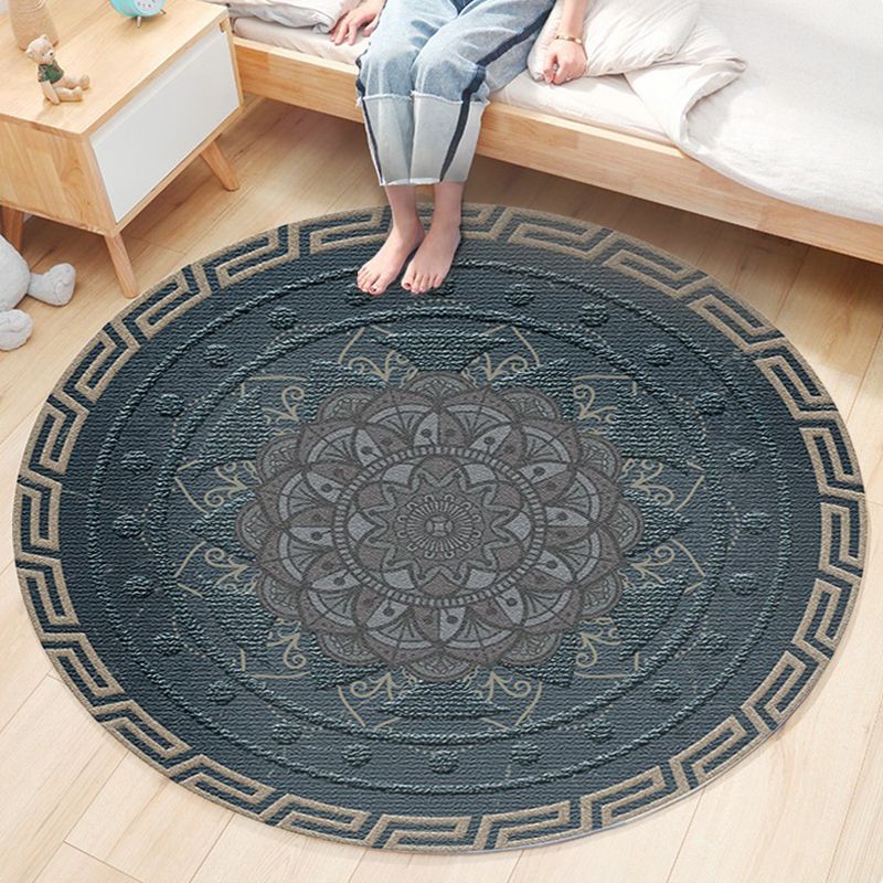 Nostalgisch traditioneel vloerkleed multi-gekleurde bloemen gedrukt tapijt Anti-slip achterste huisdiervriendelijke machine wasbaar tapijt voor slaapkamer