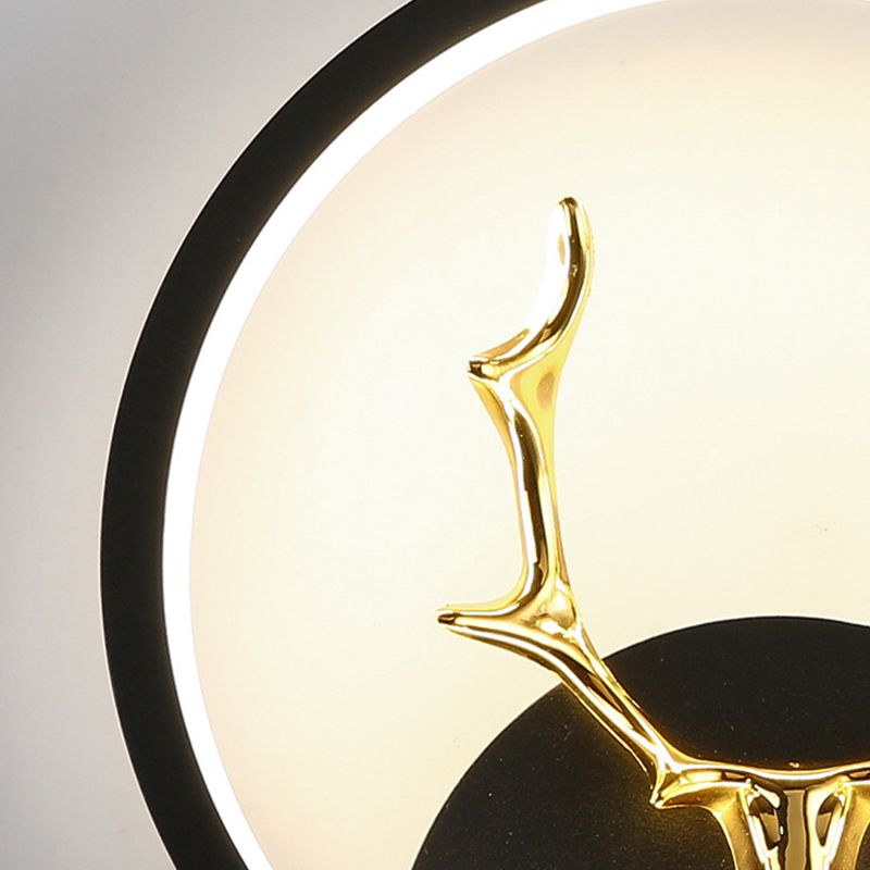 Application murale noire moderniste LED simple LED simple Mur Mur