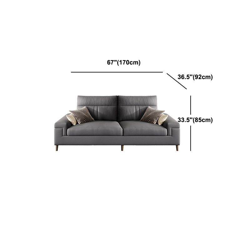 Fabric Pillow Top Arm Sectional Sofa 33.46"High Cushion Back Sofa  with Storage