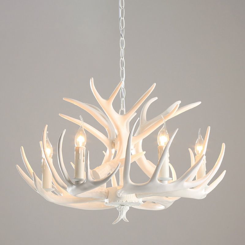 Chaîne de suspension réglable Light Light Traditional Antler Plastic Plafond Pendant