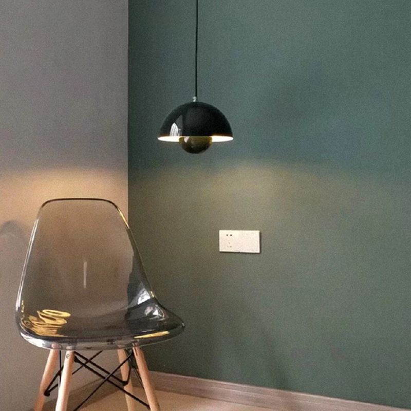 Lámpara colgante de 1 luce de estilo colgante de estilo macarrón con aluminio para dormitorio