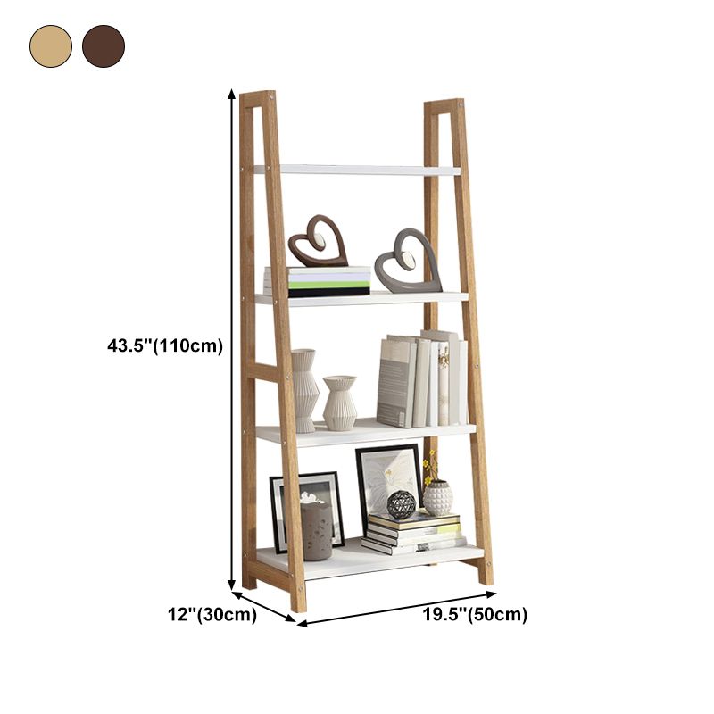 Contemporary Wooden Shelf Bookcase Vertical Bookshelf for Home Office