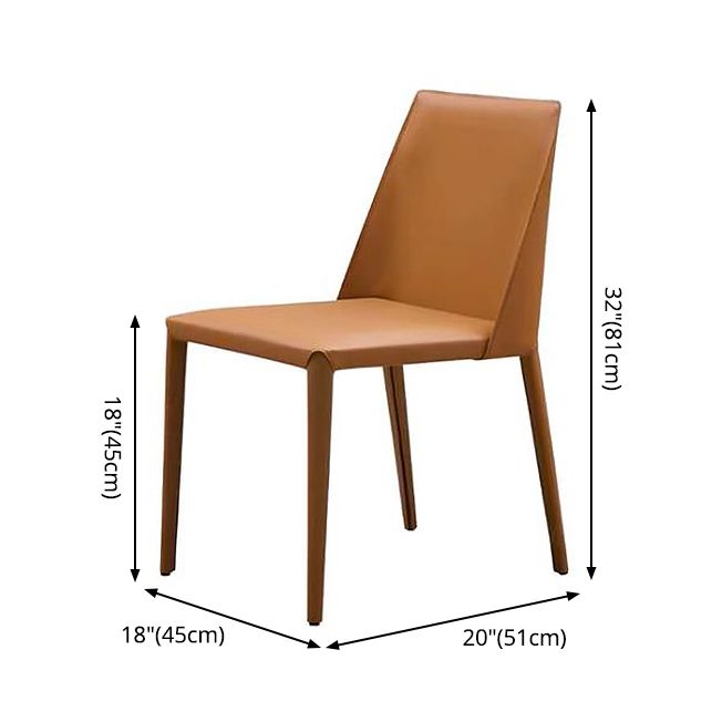 Chaise de salle à manger moderne de 18 po de large, à dossier solide, avec 4 pieds, pour un usage domestique