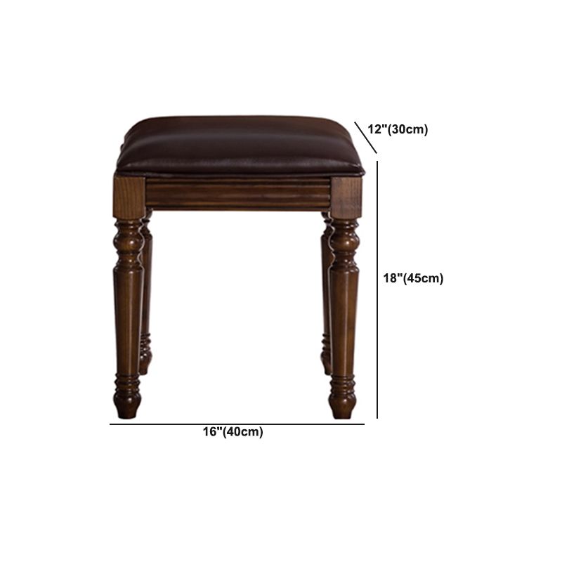 Solid Wood Vanity Dressing Table Traditional Flip-Top Makeup Vanity Desk